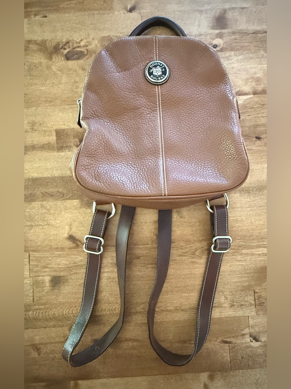 Dooney & Bourke Brown Pebble Leather Mini Backpack